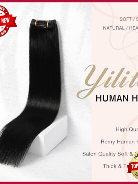 18 Inch Clip-In Human Hair Extensions 7pc Set Volumizing Remy Hair main image 5